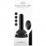 THUMBY GLASS VIBRATOR WITH SUCTION CUP AND REMOTE RECHARGEABLE 10 VELOCIDADES NEGRO