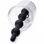 ROSE BUD CYLINDER W BEADED BOLAS ANALES CON BOMBA NEGRO